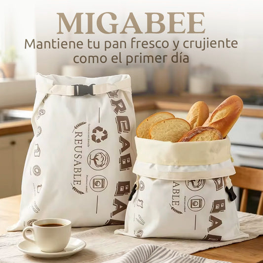 MIGABEE_bolsa para el pan con cera de abeja