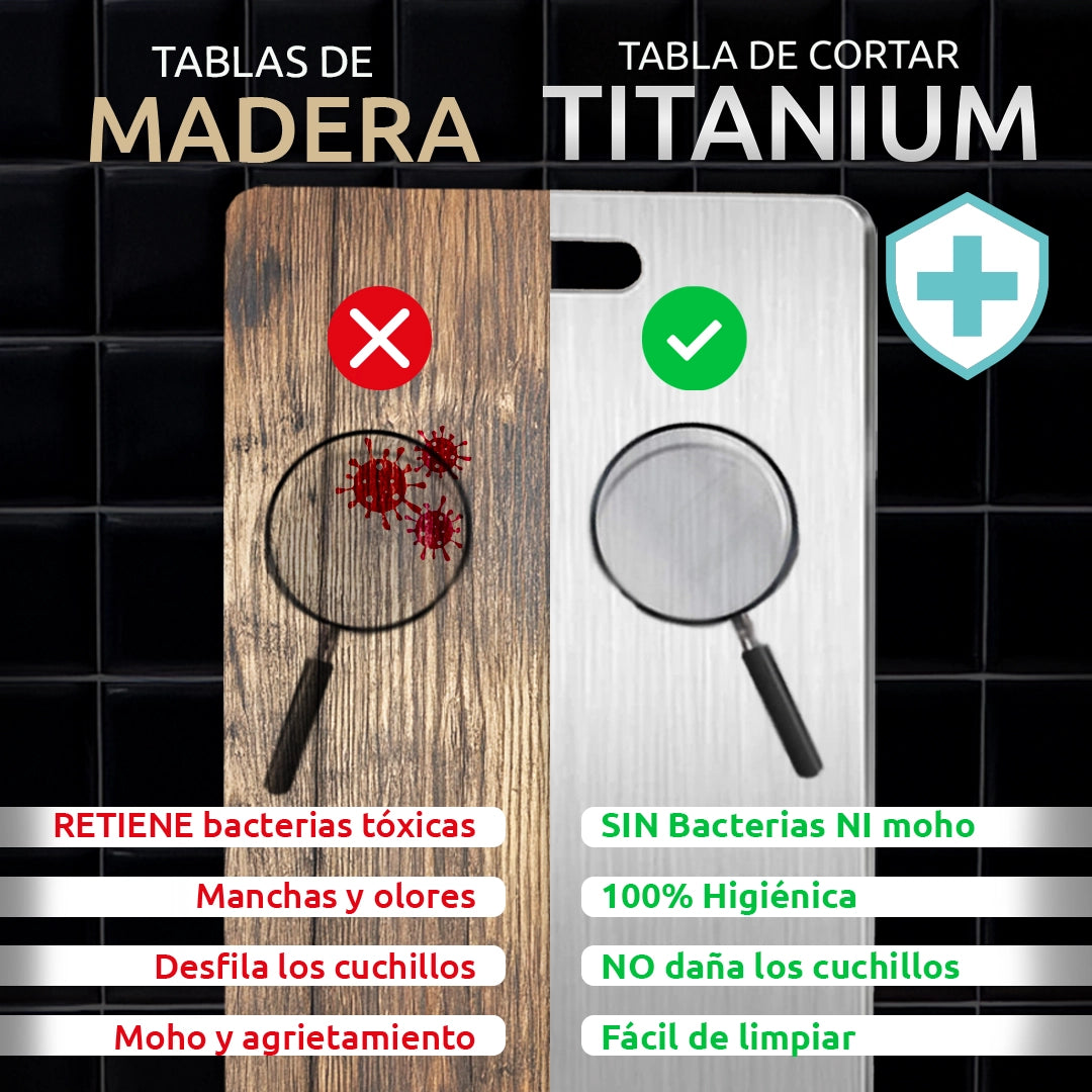 Tabla de cortar TITANIUM ANTIBACTERIA